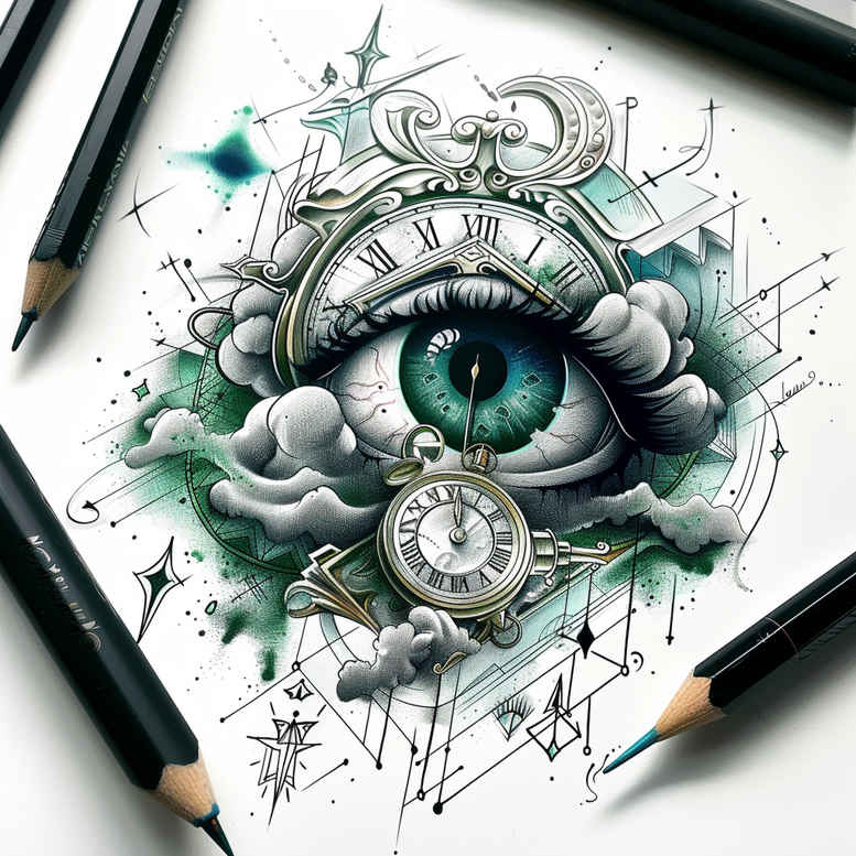 eyes tattoo design ideas Realism light play eye contour for forearm