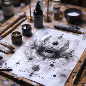 eyes tattoo design ideas Surrealism psychic energy eyelashes for fingers