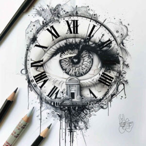 eyes tattoo design ideas Surrealism altered reality eyelashes symbol of determination