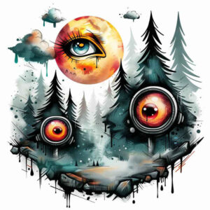 eyes tattoo design ideas refined lines gaze for lower chest