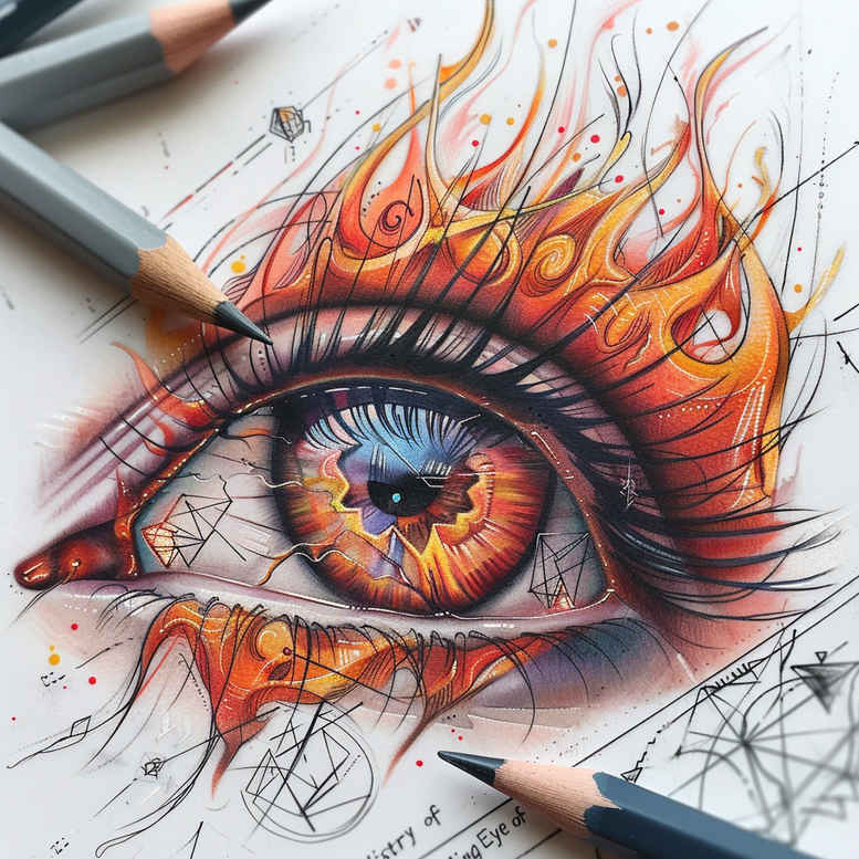 eyes tattoo design ideas Surrealism imperfect symmetry gaze for shoulder blade