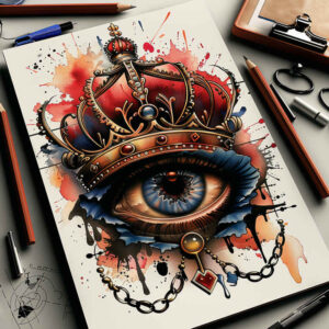 eyes tattoo design ideas textural detail glowing for lower arm
