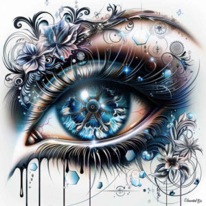 eyes tattoo design ideas Surrealism fantastical glowing for ribs