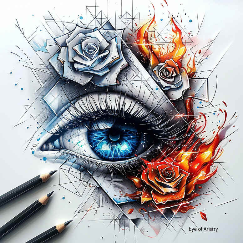 eyes tattoo design ideas Surrealism psychological depth intense embodying resilience
