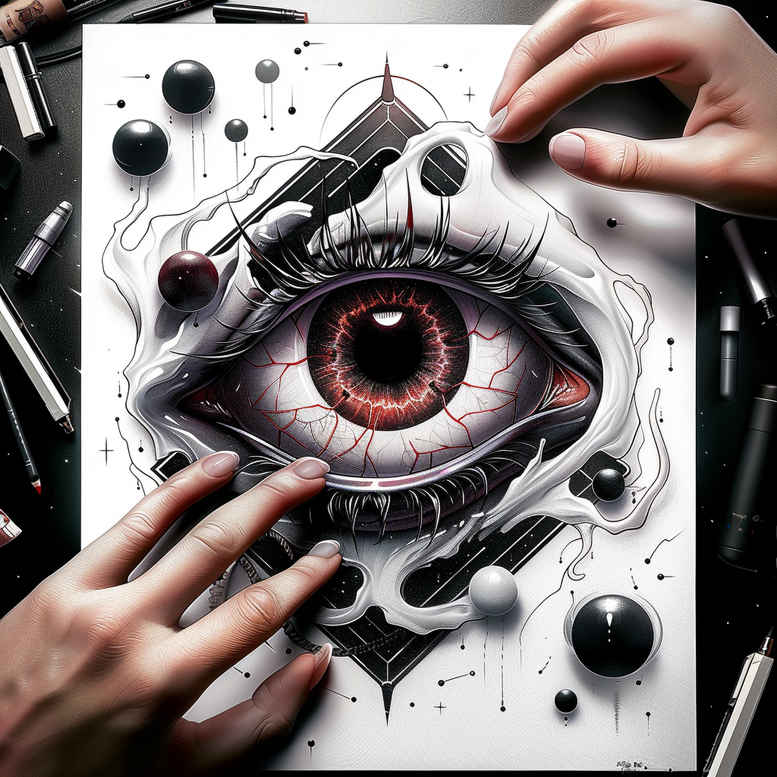 eyes tattoo design ideas Realism deep shadows intense for inner arm