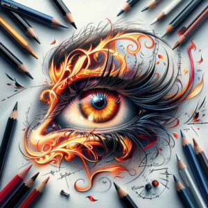 eyes tattoo design ideas illustrative style intense for side