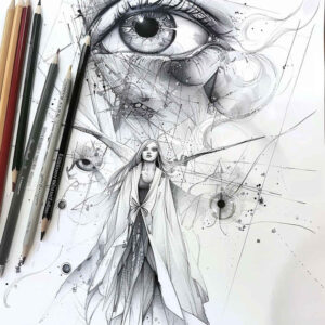 eyes tattoo design ideas Surrealism psychic energy intense symbolising determination
