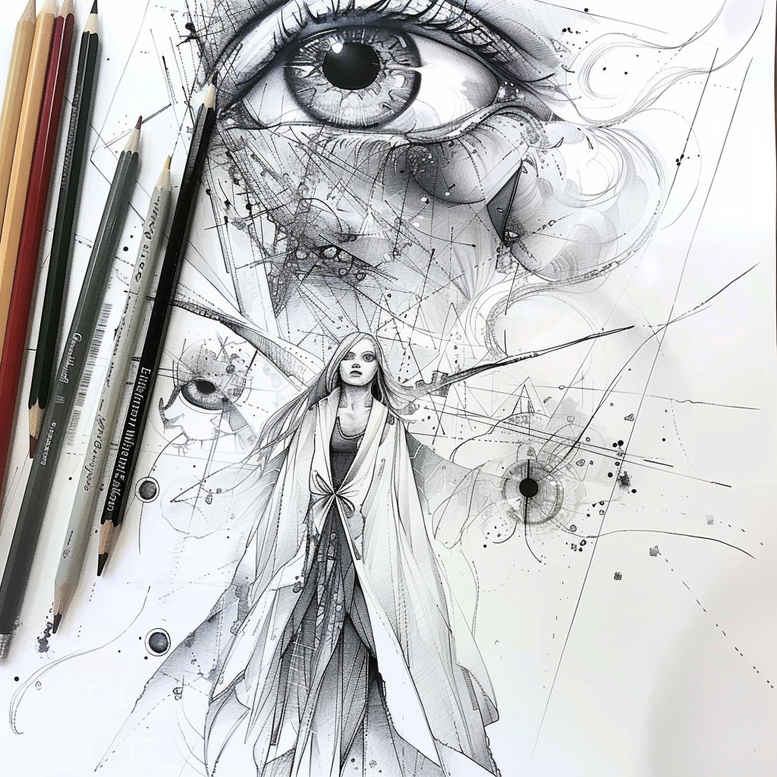 eyes tattoo design ideas Surrealism psychic energy intense symbolising determination
