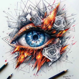 eyes tattoo design ideas Surrealism distorted reality mysterious for scapula