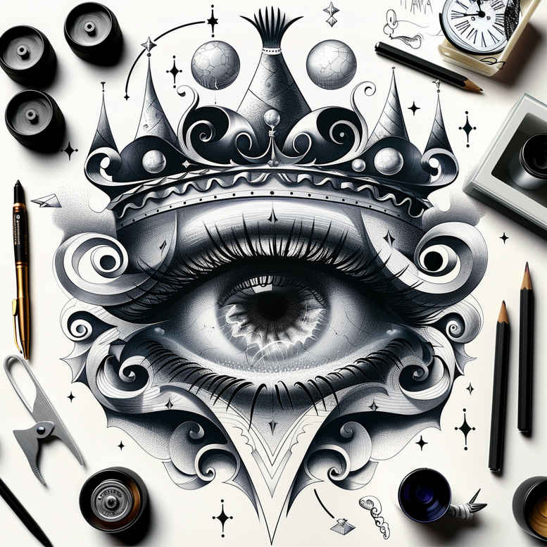 eyes tattoo design ideas Realism refined lines piercing for outer arm