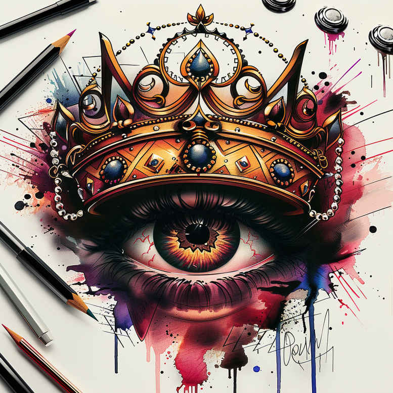 eyes tattoo design ideas bright color piercing symbol of endurance
