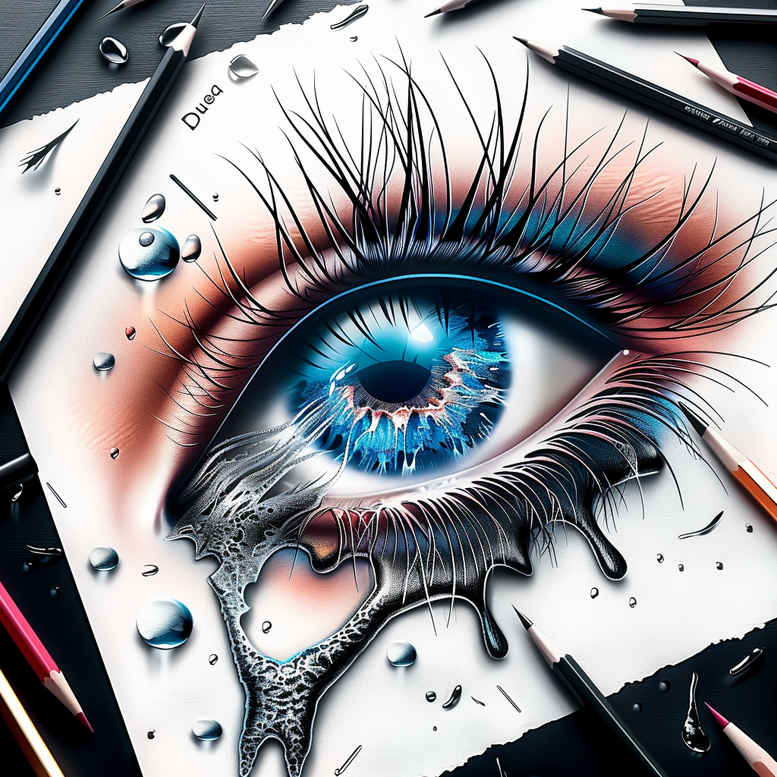 eyes tattoo design ideas CGI-rendered pupil for upper back