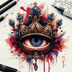 eyes tattoo design ideas deep-shading realistic symbol of strength