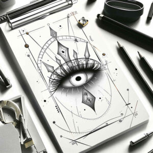 eyes tattoo design ideas defined outlines shading for shin