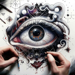 eyes tattoo design ideas high-contrast tribal embodying resilience
