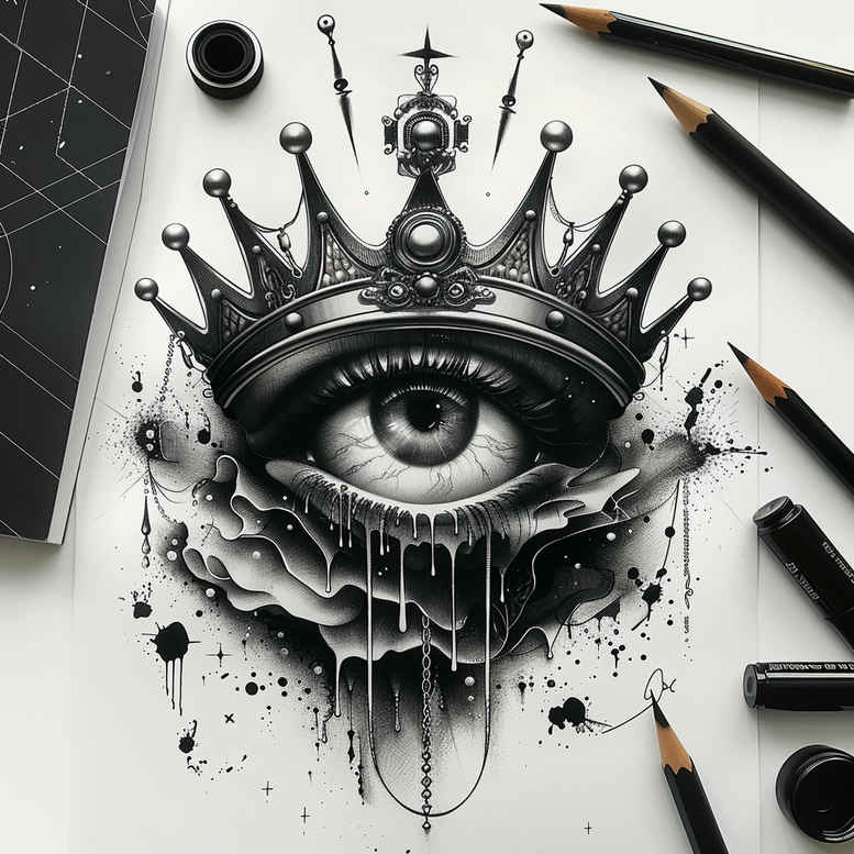 eyes tattoo design ideas Realism clean background vivid for upper arm