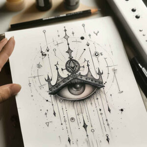 eyes tattoo design ideas monochrome watchful for shin