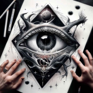 eyes tattoo design ideas rich shading watchful for shoulder
