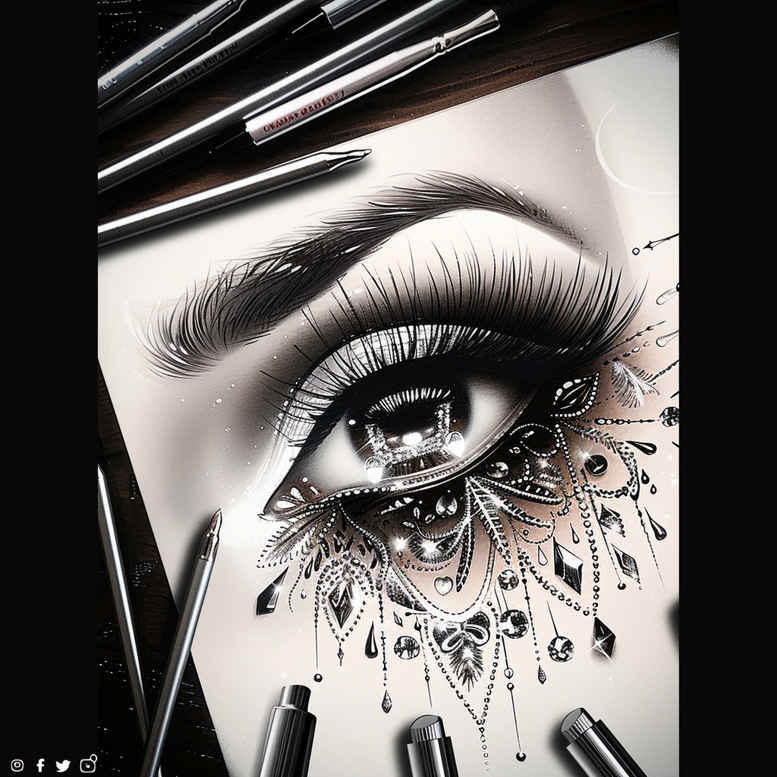 eyes tattoo design ideas Realism precise gradient wide shows perseverance