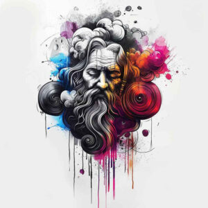 abstract-face – tattoo design ideas free ai generated – depth-perception – for-foot – Gallery: faces-inkby-ai