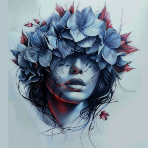 abstract-face – tattoo design ideas free ai generated – natural-blush – for-hand – Gallery: faces-inkby-ai