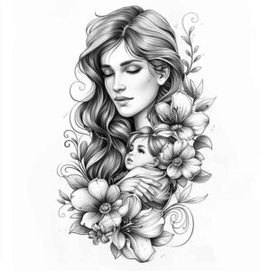 abstract-face – tattoo design ideas free ai generated – organic-structure – for-inner-arm – Gallery: faces-inkby-ai