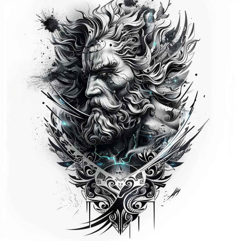 abstract-face – tattoo design ideas free ai generated – realistic-dimension – for-lower-arm – Gallery: faces-inkby-ai
