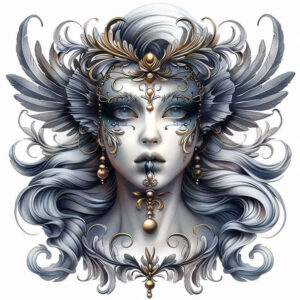 abstract-face – tattoo design ideas free ai generated – realistic-movement – for-elbow – Gallery: faces-inkby-ai