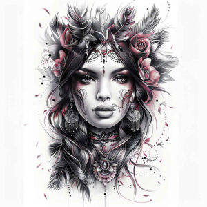 abstract-face – tattoo design ideas free ai generated – realistic-structure – for-toe – Gallery: faces-inkby-ai