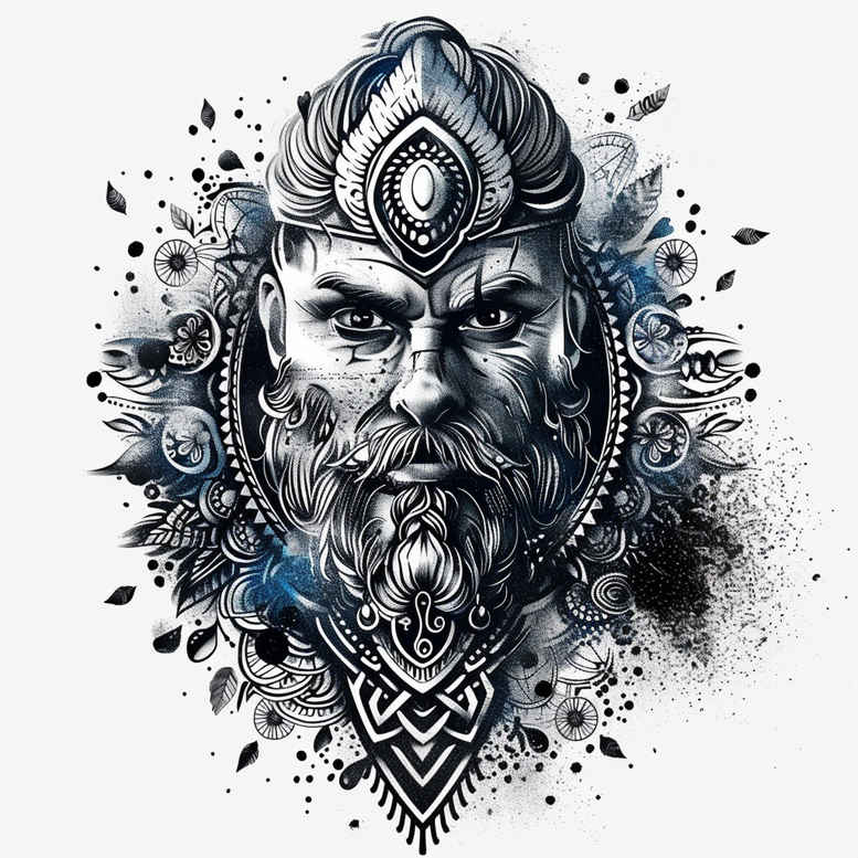 abstract-face – tattoo design ideas free ai generated – realistic-wrinkles – for-heel – Gallery: faces-inkby-ai