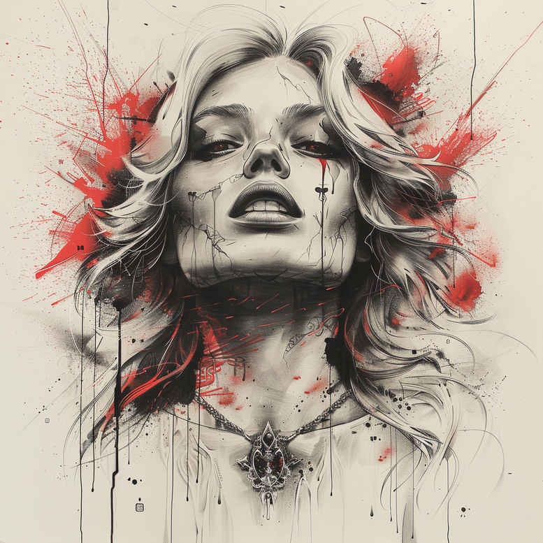 artistic-face – tattoo design ideas free ai generated – ink-layering – for-back – Gallery: faces-inkby-ai