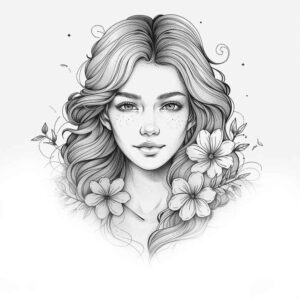 artistic-face – tattoo design ideas free ai generated – portrait-realism – for-abdomen – Gallery: faces-inkby-ai
