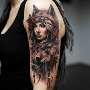 childs-face – tattoo design ideas free ai generated – moist-gloss – for-scapula – Gallery: faces-inkby-ai