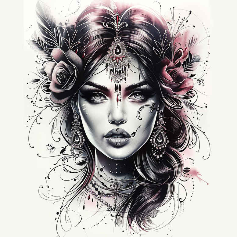 childs-face – tattoo design ideas free ai generated – photographic-quality – for-triceps – Gallery: faces-inkby-ai
