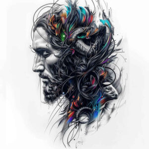 childs-face – tattoo design ideas free ai generated – textured-skin – for-lower-arm – Gallery: faces-inkby-ai