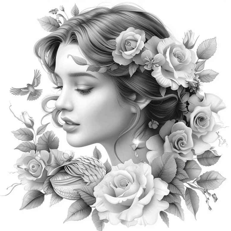detailed-face – tattoo design ideas free ai generated – seamless-blend – for-lower-back – Gallery: faces-inkby-ai