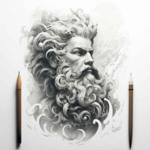 detailed-face – tattoo design ideas free ai generated – subtle-saturation – for-spine – Gallery: faces-inkby-ai