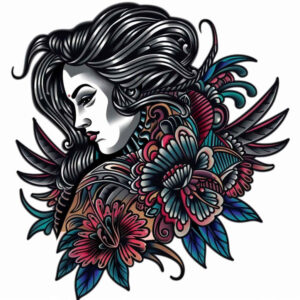emotional-face – tattoo design ideas free ai generated – dimensional-ink – for-upper-back – Gallery: faces-inkby-ai