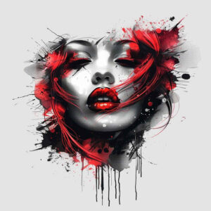 emotional-face – tattoo design ideas free ai generated – moist-gloss – for-upper-chest – Gallery: faces-inkby-ai