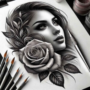 expressive-face – tattoo design ideas free ai generated – dynamic-shadows – for-biceps – Gallery: faces-inkby-ai
