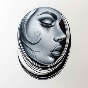 expressive-face – tattoo design ideas free ai generated – dynamic-shadows – for-collarbone – Gallery: faces-inkby-ai