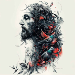 expressive-face – tattoo design ideas free ai generated – form-fidelity – for-ankle – Gallery: faces-inkby-ai