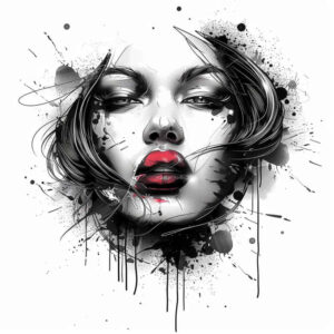 expressive-face – tattoo design ideas free ai generated – refined-contrast – for-fingers – Gallery: faces-inkby-ai