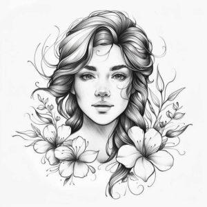 face-in-motion – tattoo design ideas free ai generated – inner-glow – for-wrist-side – Gallery: faces-inkby-ai