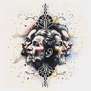 face-in-motion – tattoo design ideas free ai generated – soft-contrast – for-knee – Gallery: faces-inkby-ai