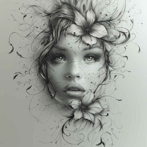 face-in-shadow – tattoo design ideas free ai generated – lifelike-eyes – for-side – Gallery: faces-inkby-ai