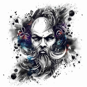 face-in-shadow – tattoo design ideas free ai generated – realistic-perspective – for-knee – Gallery: faces-inkby-ai