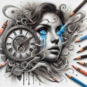 face-in-shadow – tattoo design ideas free ai generated – reflection-effect – for-abdomen – Gallery: faces-inkby-ai