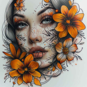 face-in-shadow – tattoo design ideas free ai generated – ultra-detailed – for-wrist-side – Gallery: faces-inkby-ai