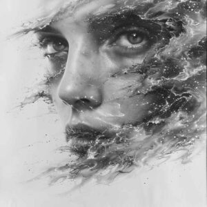 face-in-shadow – tattoo design ideas free ai generated – volume-effect – for-elbow – Gallery: faces-inkby-ai